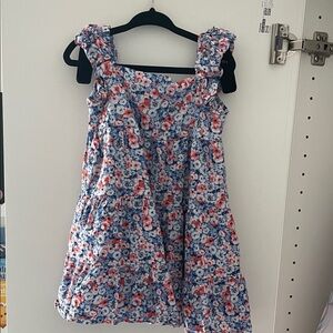 Janie and Jack Floral Dress - Blue and Red